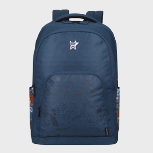 Mochila Arctic Fox Resistente al Agua de 15 Pulgadas con Diseño de Cómic, Correas Desmontables y Cierre de Cremallera, Color Denim Oscuro - Product Image 1