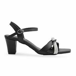 Sandale à talon formelle noire FR5366 - Product Image 4