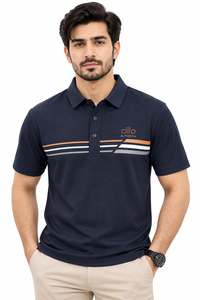 Polo de Manga Corta Gris Sólido para Hombre, Cuello de Punto, Botones, Camiseta Casual de Alta Calidad con Logotipo, Manga Corta de Punto - Product Image 3