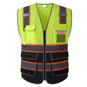 Chaleco de Seguridad Reflectante de Alta Visibilidad, Transpirable, con Bolsillos, para Ingenieros, Ropa de Trabajo, Venta Caliente de Fábrica, de Pakistán - Product Image 1