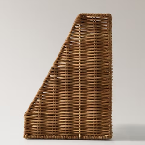 Vietnamese Wicker Natural Rattan <b>Storage</b> <b>Baskets</b> for Books Magazine File Holder for Home Office - Product Image 2