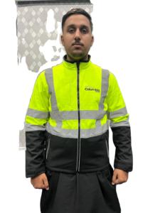 Chaqueta polar de seguridad reflectante Hi Vis Construcción de poliéster para protección contra el frío - Product Image 1