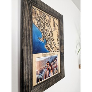 Wooden Washington DC Map Art <b>Wall</b> Decor Handmade Rectangular Shadow Box <b>Frame</b> Full Color Die Cut Design Rustic Style - Product Image 4