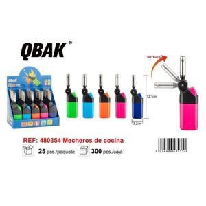 QBAK Kitchen <b>Lighters</b> 25 Pcs Pack Colorful Butane Torch For Cooking Use - Product Image 1