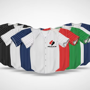 Camiseta de Béisbol de Diseño Original, Transpirable, con Estampado Digital, Malla de Poliéster de 180g, Cuello en V, Logotipo y Nombre Personalizados, Unisex - Product Image 5