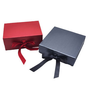 OEM ODM Custom Premium Glitter <b>Magnetic</b> Closure Foldable Gift Packaging <b>Box</b> with Ribbon and Foil Stamping - Product Image 4