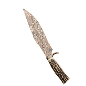 Copper Damascus Steel Chef <b>Knife</b> Handmade Kitchen Food Preparation Tool For Cooking <b>Slicing</b> Chopping And Cutting - Product Image 1