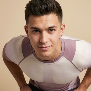 Men's Gradient Compression Short Sleeve T-Shirt Quick Dry Sporty Fit Athletic Performance Top O-Neck Knitted Spandex Polyester - Product Image 3
