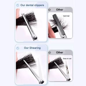 Juego de 2 Tijeras Profesionales de Acero Inoxidable UBI para Cortar el Cabello, Tijeras de Entresacar de Mango Mediano, Tijeras de Peluquería para Uso en Salón y en Casa - Product Image 3
