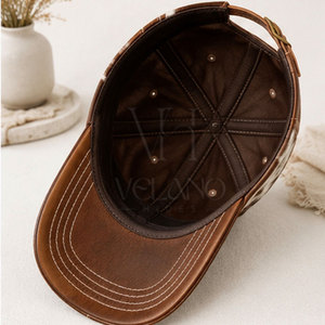2026 Premium Genuine Cowhide Leather Cowboy <b>Hat</b> for Men <b>Western</b> Style Wide Brim Outdoor Riding <b>Hat</b> Cowhide Leather <b>Hat</b> - Product Image 5