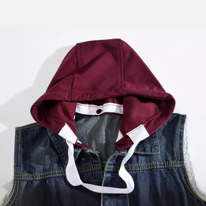 Breathable jean Denim Vest Jacket Cargo Custom Logo Men Jeans Jacket for Men Denim Vest Custom Logo - Product Image 5