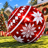 Boule de Noël gonflable décorative surdimensionnée avec grand miroir réfléchissant brillant pour la décoration des fêtes