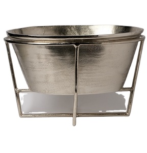 ถังแช่ไวน์ทำจากอลูมิเนียมหล่อเย็นพร้อมแท่นวางนิกเกิลดีไซน์ทันสมัยสำหรับบาร์และไนท์คลับ - Product Image 1