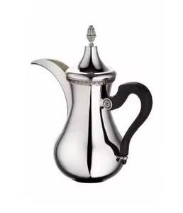 Cafetera Árabe Dallah de Acero Inoxidable con Acabado Martillado Dorado, Tetera Islámica Tradicional, Olla para Servir de Oriente Medio, Ecológica - Product Image 2