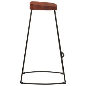 Ensemble de 2 tabourets de bar marron et noir - Product Image 5