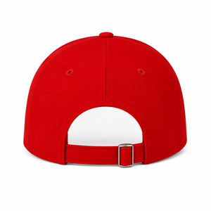 Gorra de Béisbol Roja de 6 Paneles con Logotipo de Letra en Relieve en el Panel Frontal, Gorra Casual Ajustada Unisex para Adultos, de Algodón Satinado con Transferencia Térmica - Product Image 2