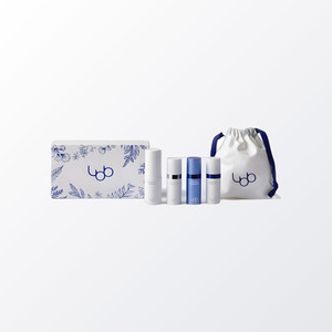 Kit de voyage LBB pour la douche : Tonique 20ml / Crème 10ml / Nettoyant moussant 10ml / Sérum 10ml / Pochette 130 x 150mm - Product Image 2