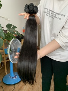 Venta al por mayor Raw vietnamita camboyano Remy extensión del pelo de doble dibujado ondulado natural y recto de doble trama sin enredos mechones de pelo - Product Image 3