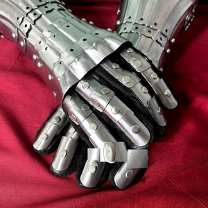ถุงมือเหล็กนักรบยุคกลาง ถุงมือนิ้วมือแบบกอธิคยุคปลายสมัยนักรบยุคกลาง ของขวัญ SCA และอุปกรณ์ประกอบคอสเพลย์ ชุดโลหะ - Product Image 2