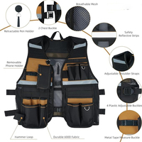 Gilet de travail de haute qualité, noir, tactique, de sécurité, pour la construction, réfléchissant, vêtements de sécurité, nouveau style, polyester.