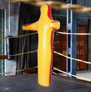 Inflatable Punching Bag <b>Dummy</b> Yellow Red PVC Training Target for Adult Martial Arts Practice - Product Image 5