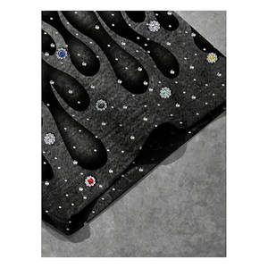 Camiseta gráfica con estampado de diamantes de imitación para hombre, camiseta de manga corta con cuello redondo, camiseta informal de verano de inspiración vintage, Top informal brillante - Product Image 4