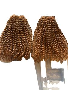 Paquete de Cabello Humano Virgen Remy 100% Natural Sin Procesar de Templo Indio, 26 Pulgadas, Rizado Profundo, Rubio 613, de Extensiones Indias, Venta al por Mayor - Product Image 6