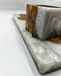 Quemador de Incienso de Resina Epoxi y Madera Artística de Primera Calidad, Decoración Moderna para el Hogar, Porta Incienso para una Experiencia Aromática y Embalaje de Lujo - Product Image 1