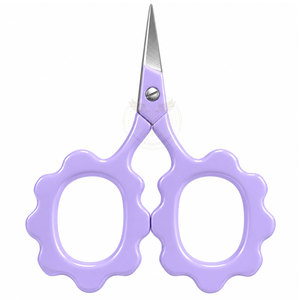 Ciseaux et coupe-fils professionnels portables en acier inoxydable motif tournesol – Outils durables et compacts pour projets de broderie - Product Image 3