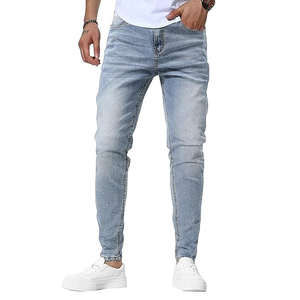 Jeans pour hommes coupe bootcut ample, style streetwear, respirant, nouveau modèle, vente en gros - Product Image 1