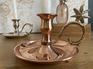 Ensemble de bougeoirs coniques en cuivre faits à la main, décoration de mariage rustique, support de bougie vintage en cuivre, bougeoirs décoratifs pour table - Product Image 3