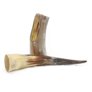 Premium Handmade Viking Drinking Horn Polished Animal Carving Medieval Mug Eco-Friendly Decor - Product Image 3