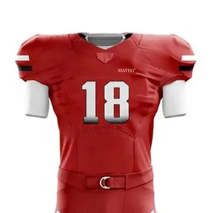 Maillot de football américain personnalisé en gros, nouveau design, dernière collection, 100 % polyester, uniforme respirant à manches courtes - Product Image 3