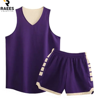 Seragam Basket Berkualitas Tinggi Nyaman Setelan Seragam Basket Lengan Pendek Desain Terbaik Warna Merah Seragam Basket