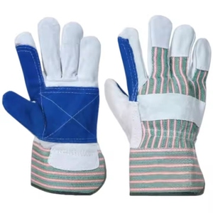 Gants de travail robustes et confortables en cuir de vachette pleine fleur pour ébénistes canadiens, protection industrielle renforcée pour les mains - Product Image 2