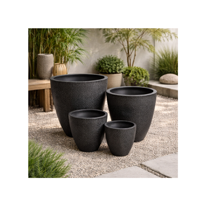 Durable Lightweight Eco-Friendly Sustainable <b>Best</b> Seller Fiberglass Flower Pots Many Sizes Garden Pots Round - Product Image 1