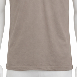 Chemise décontractée pour homme en jersey de coton uni à manches courtes avec bordure contrastante, coupe ajustée, respirante, vente en gros - Product Image 5