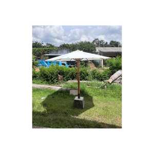 Parasol de jardin en teck écologique, couleur personnalisée, imperméable, pour patio, mobilier d'extérieur, avec protection UV - Product Image 6