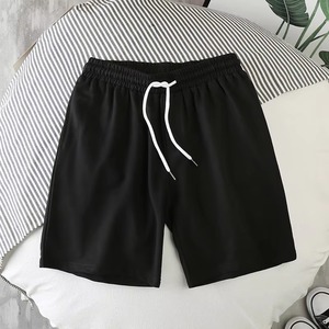 <b>Men</b> Solid Color Cotton Drawstring Shorts Regular Fit Breathable Swim <b>Trunk</b> Green - Product Image 4