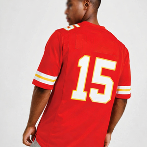 Camiseta de Fútbol Americano Unisex Extra Grande Personalizada, de Malla, Manga Corta, con Número Impreso, Ropa Deportiva, Diseño Personalizado, Uniforme, Venta al Por Mayor, OEM - Product Image 2