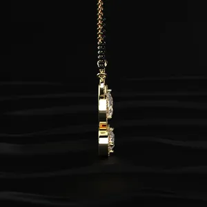 Collar de Diamantes de Laboratorio de Lujo, Mangalsutra de Oro, Certificado IGI, Color D-E, Claridad VVS-VS - Product Image 3