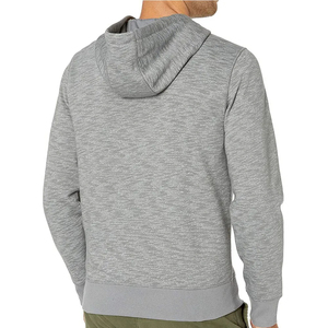 Sweat à capuche zippé respirant doublé polaire uni de haute qualité pour homme, en coton/polyester, faible MOQ, tendance - Product Image 3