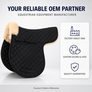 Tapis de selle pour cheval en fourrure respirante, faible MOQ, conçus sur mesure pour le dressage, le saut d'obstacles, l'entraînement et la compétition équestre - Product Image 2