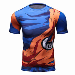 Camisetas de Compresión con Estampado de Anime para Hombre, para Gimnasio, Entrenamiento, Fitness, Capa Base, Manga Corta, Deportivas, Rashguard de BJJ - Product Image 3