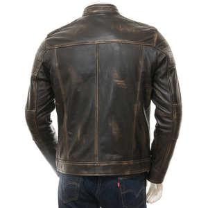 Chaqueta de Cuero Vacuno para Hombre, Estilo Urbano, Cuello Alto, Impermeable, Transpirable y Resistente al Viento, Superventas OEM - Product Image 2