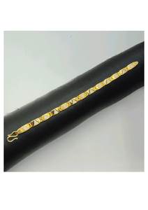 Bracelet élégant en or 22 carats avec motif taillé diamant, finition premium, idéal pour un usage quotidien et pour les soirées. - Product Image 2