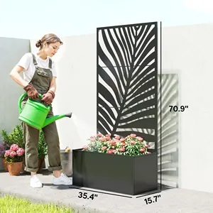 Grande Supporto per Piante in Acciaio Corten - Fioriera in Metallo Zincato per Uso Sospeso o a Terra - Product Image 3