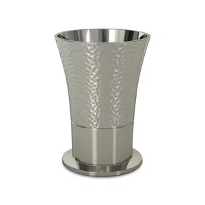 Polished Nickel Finish <b>Toothbrush</b> <b>Holder</b> Modern Eco-Friendly Two-piece Bathroom Countertop Organizer - Product Image 5