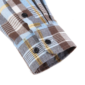 Chemises en flanelle décontractées à manches longues pour hommes, respirantes, écologiques, en tissu doux, disponibles en différentes couleurs – Vente en gros pour l'automne - Product Image 6