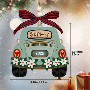 Decorazione per il Primo Natale Matrimonato 2025, Ornamento 'Il Nostro Primo Natale' Mr & Mrs, Regalo di Nozze, Palline e Decorazioni per Albero di Natale - Product Image 2